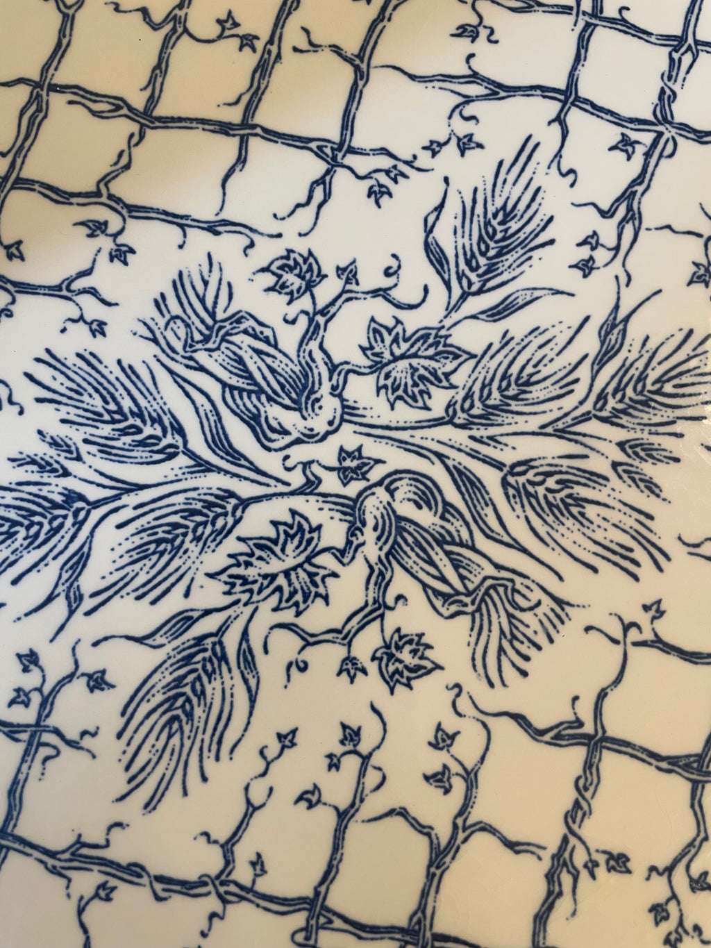 Vintage Williams-Sonoma “Blue Harvest” Oversized 17" Serving Platter, Made in England