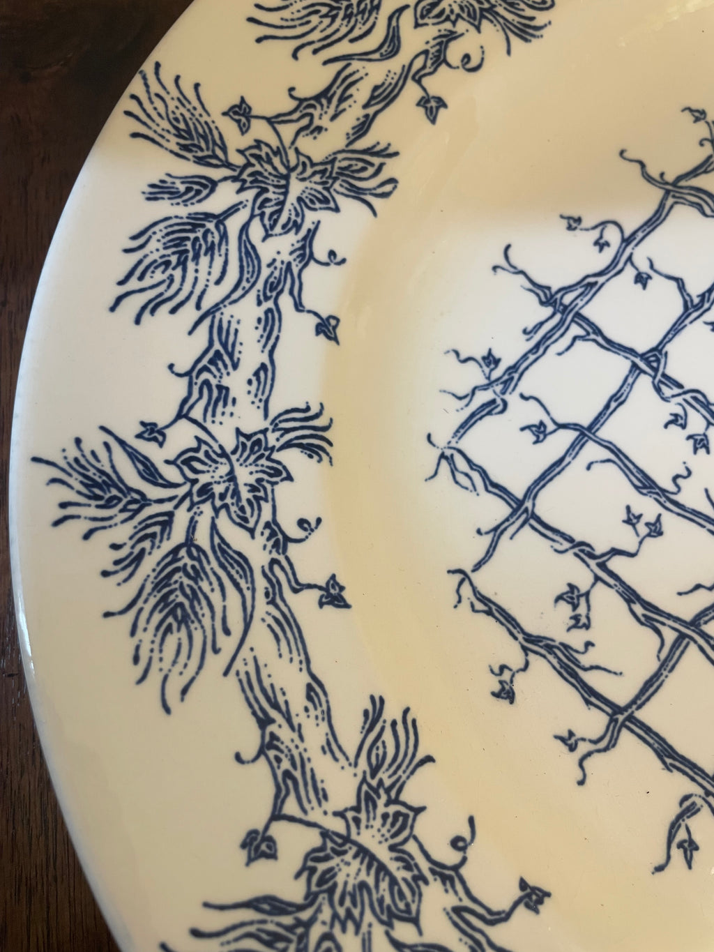 Vintage Williams-Sonoma “Blue Harvest” Oversized 17" Serving Platter, Made in England