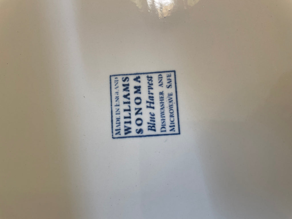Vintage Williams-Sonoma “Blue Harvest” Oversized 17" Serving Platter, Made in England