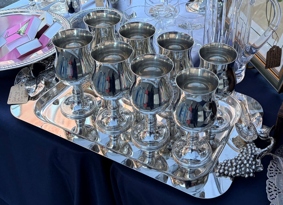 Godinger Vintage Grape Motif Silver Plate Serving/Cocktail