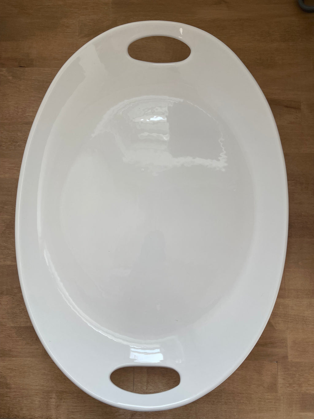 Vintage large white serving platter, Ceriart SA Made in Portugal