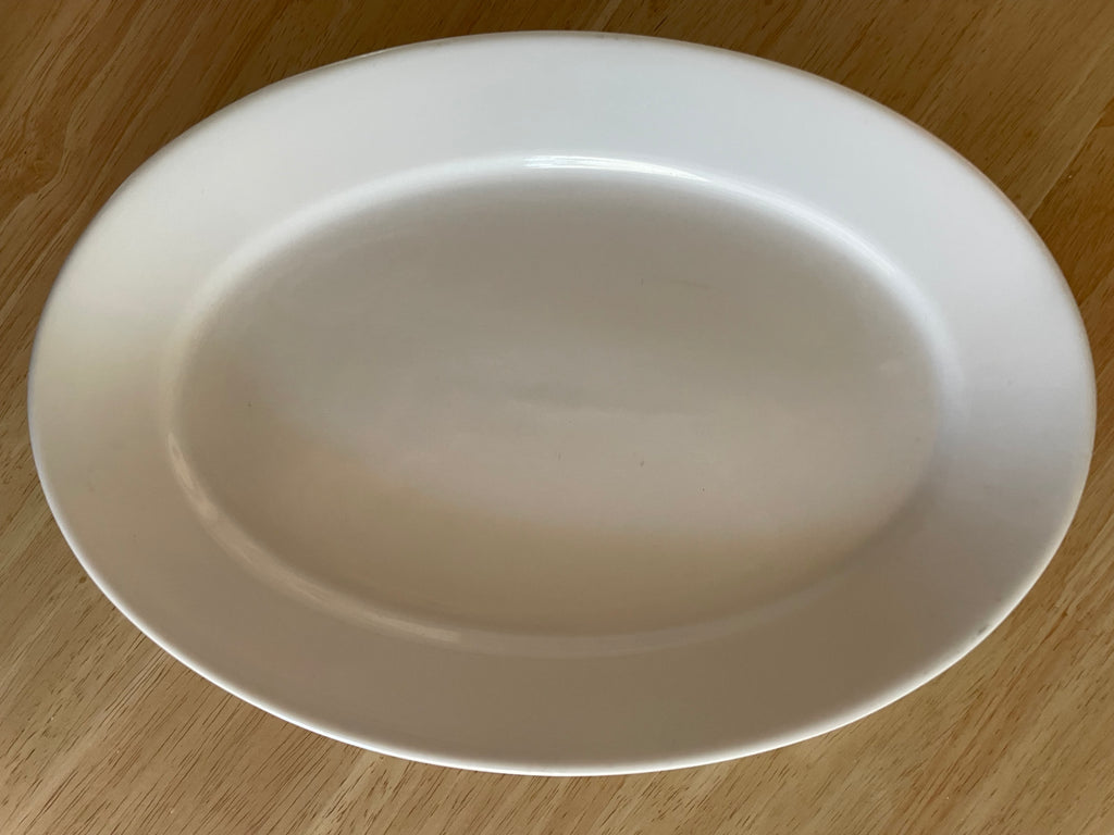 Vintage Rego White Restaurant China Oval Serving Platter