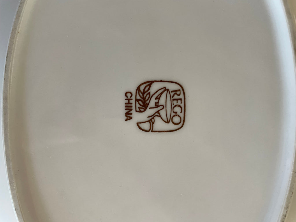 Vintage Rego White Restaurant China Oval Serving Platter