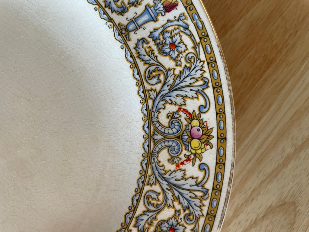 Antique Crown Ducal “Rex” Oval Serving Platter, England, c. 1920s–30s