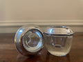 Frank Whiting Sterling Silver & Blown Glass Bar Holders, Pair, c. 1920s–30s