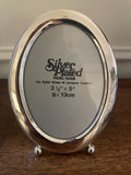 Vintage (never used) silverplate frame, silver plate on solid brass, 3.5 x 5