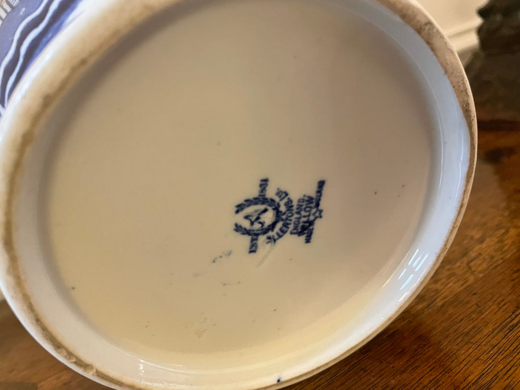 Antique Allertons Ltd "Willow Blue" Earthenware Water Jug, English