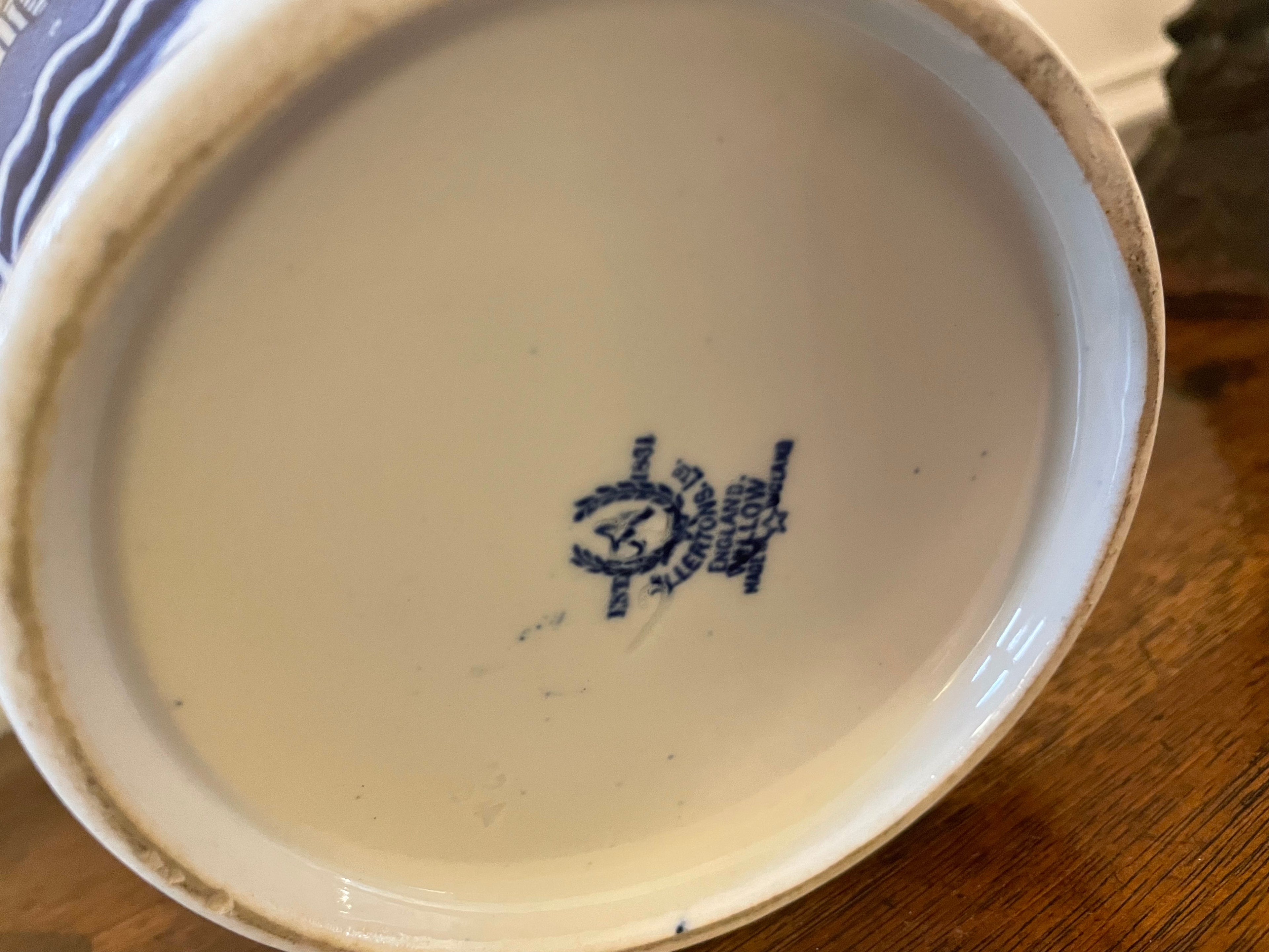 Antique Allertons Ltd "Willow Blue" Earthenware Water Jug, English