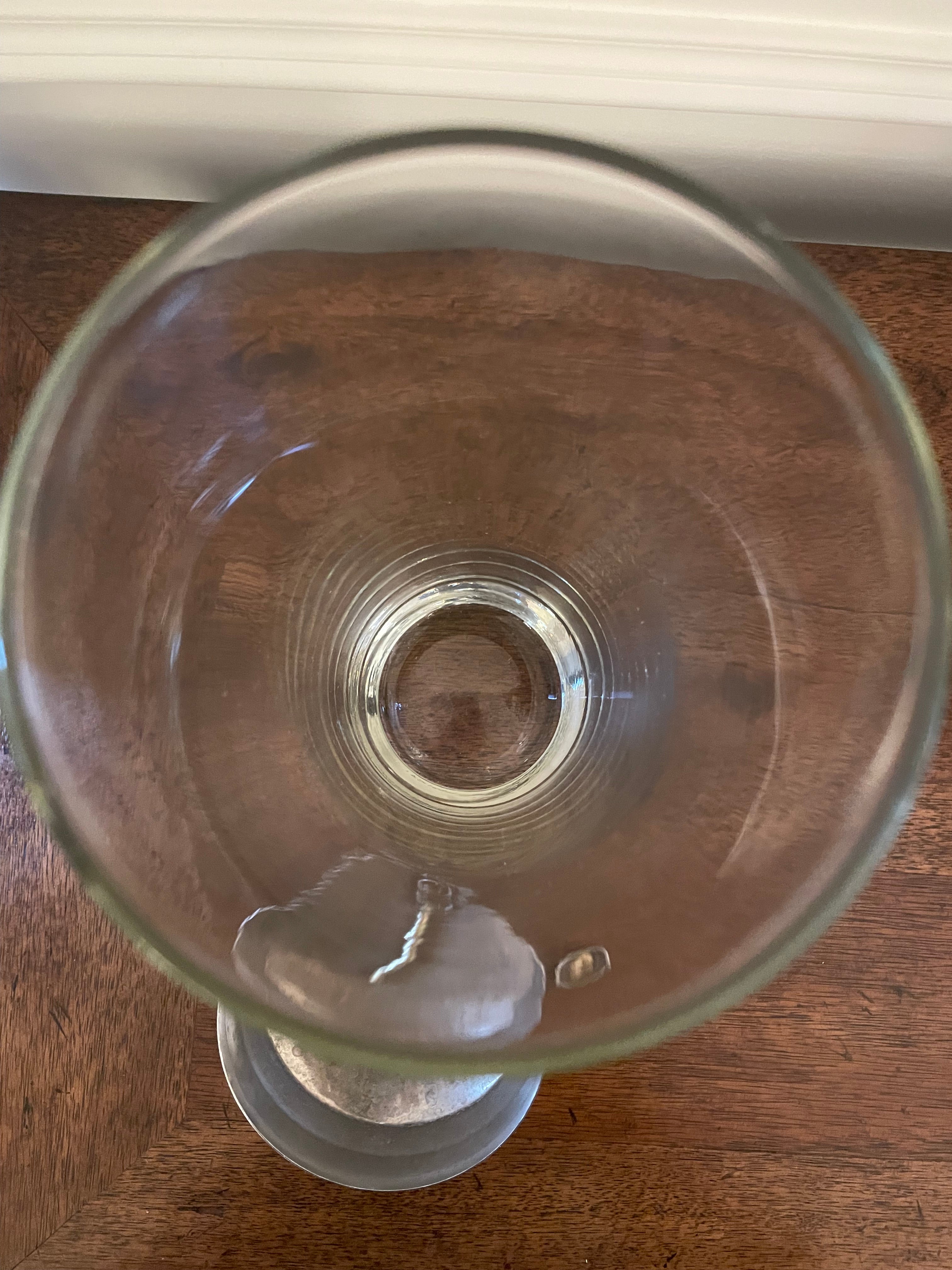 1950's Blown Glass and Polished Chrome Large-Format Fostoria Cocktail Shaker