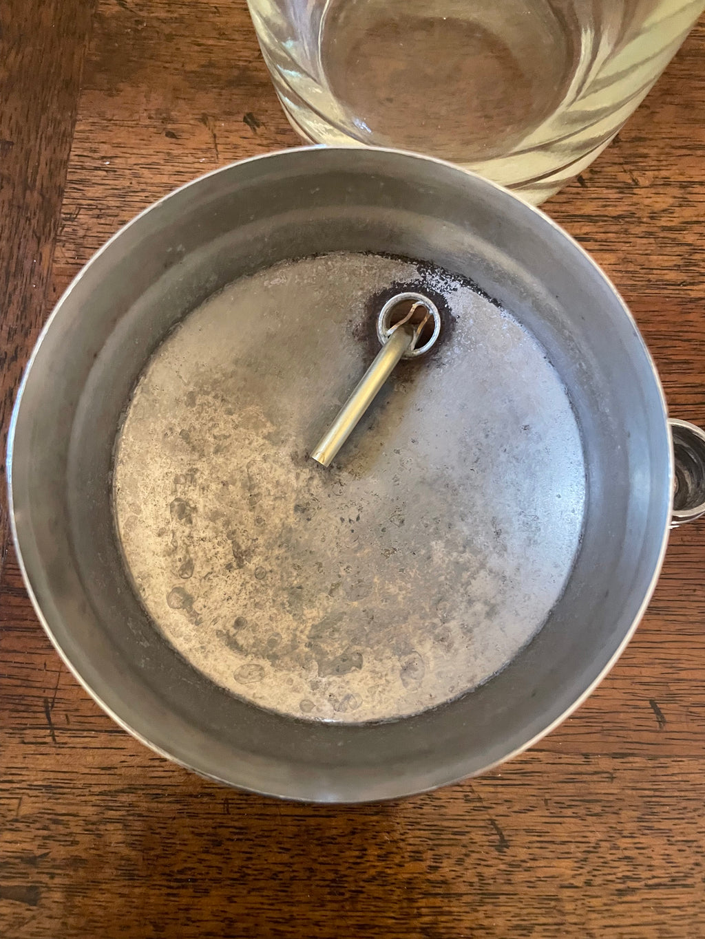 1950's Blown Glass and Polished Chrome Large-Format Fostoria Cocktail Shaker