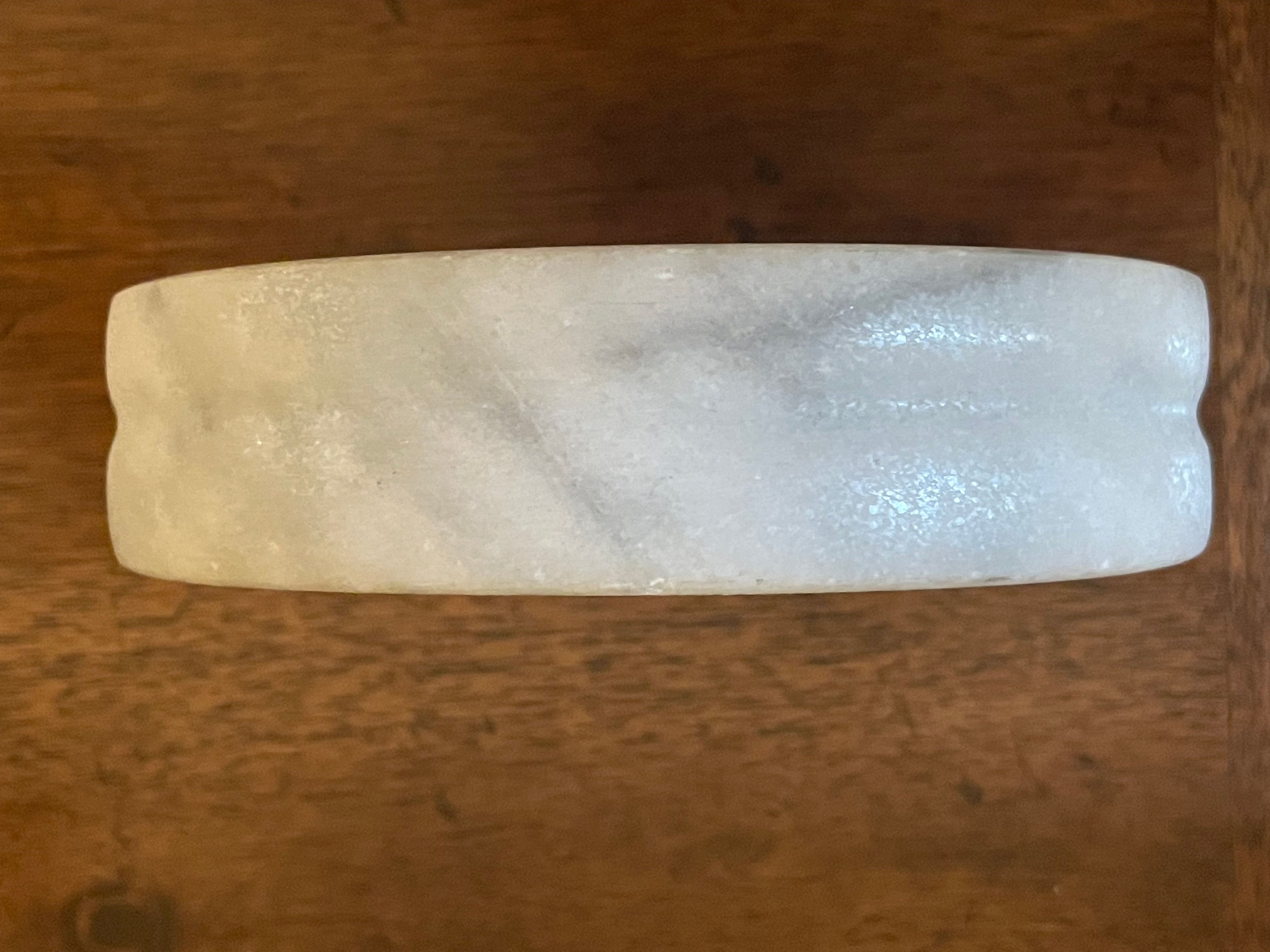 Solid Marble petite round catch-all bowl, vintage
