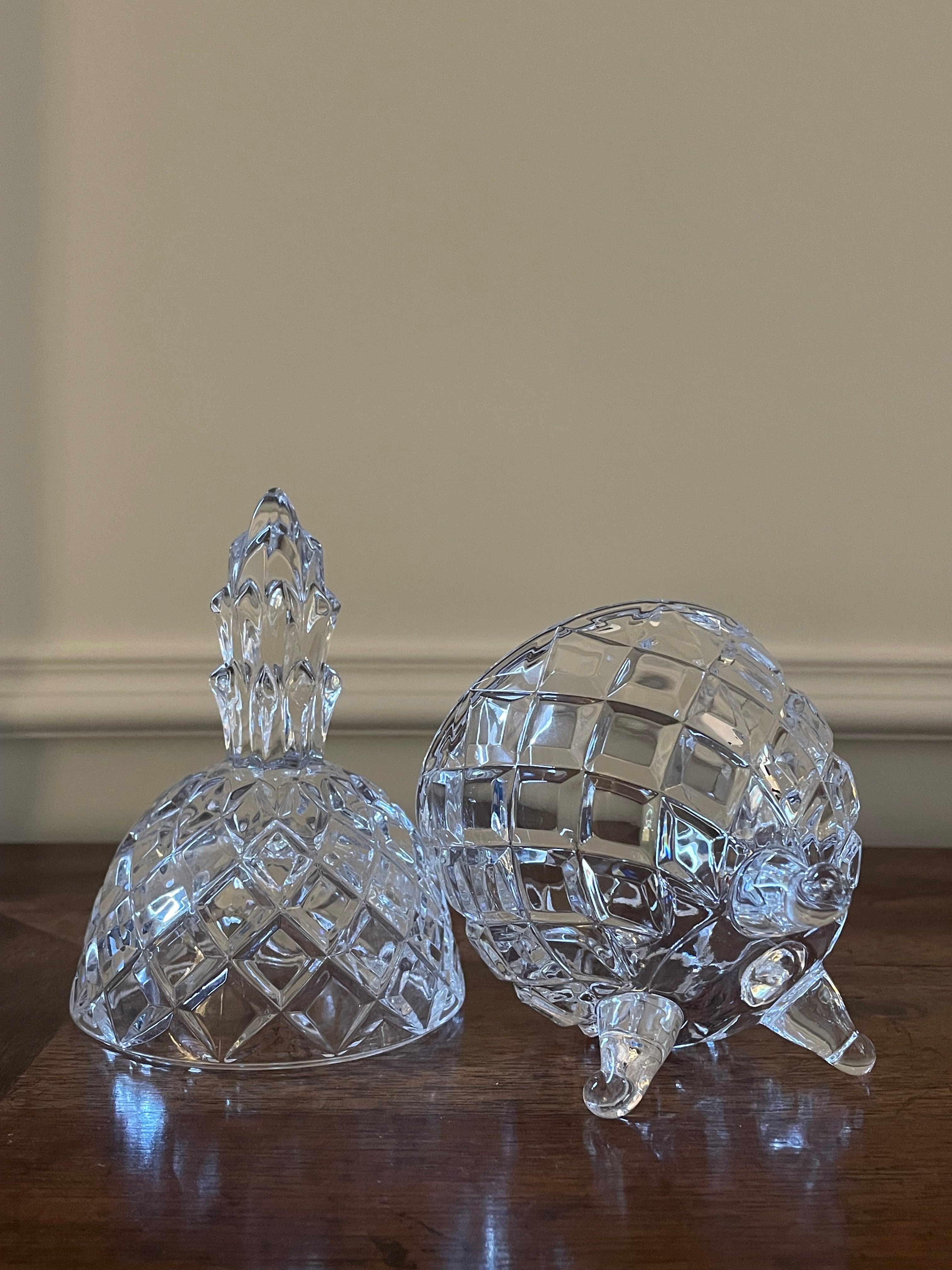 Vintage Pineapple Crystal Candy/Nut jar, 7 inches tall, 3.5 inches wide
