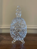 Vintage Pineapple Crystal Candy/Nut jar, 7 inches tall, 3.5 inches wide