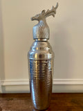 Large format Elk/Reindeer Hammered Vintage Metal Cocktail Shaker