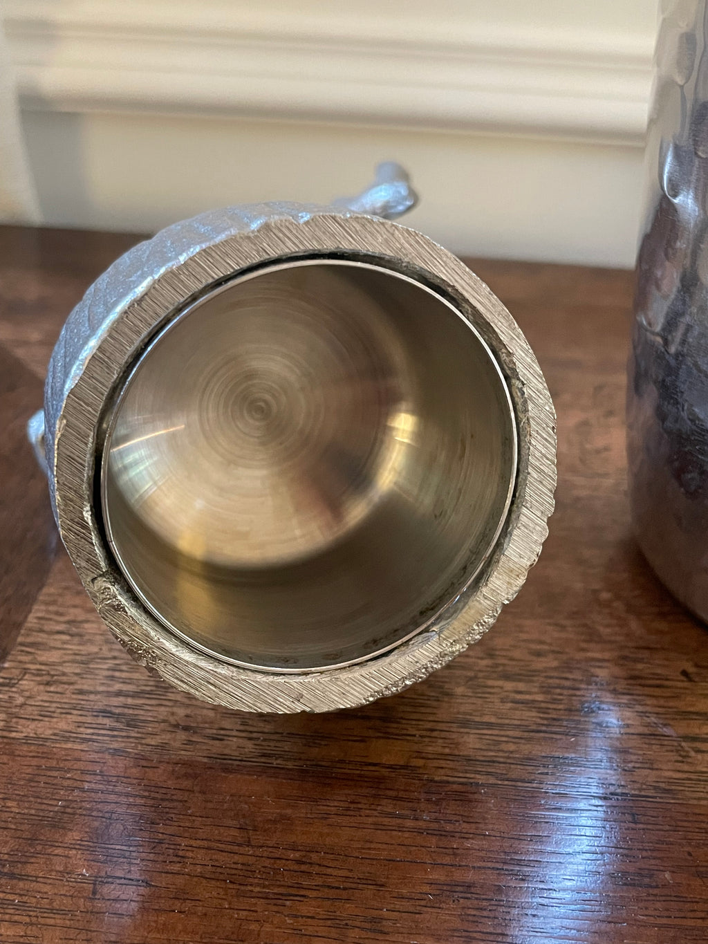 Large format Elk/Reindeer Hammered Vintage Metal Cocktail Shaker