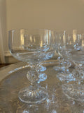Vintage Bohemia 'Claudia' Crystal Coupes - Set of 9, Late Mid-Century