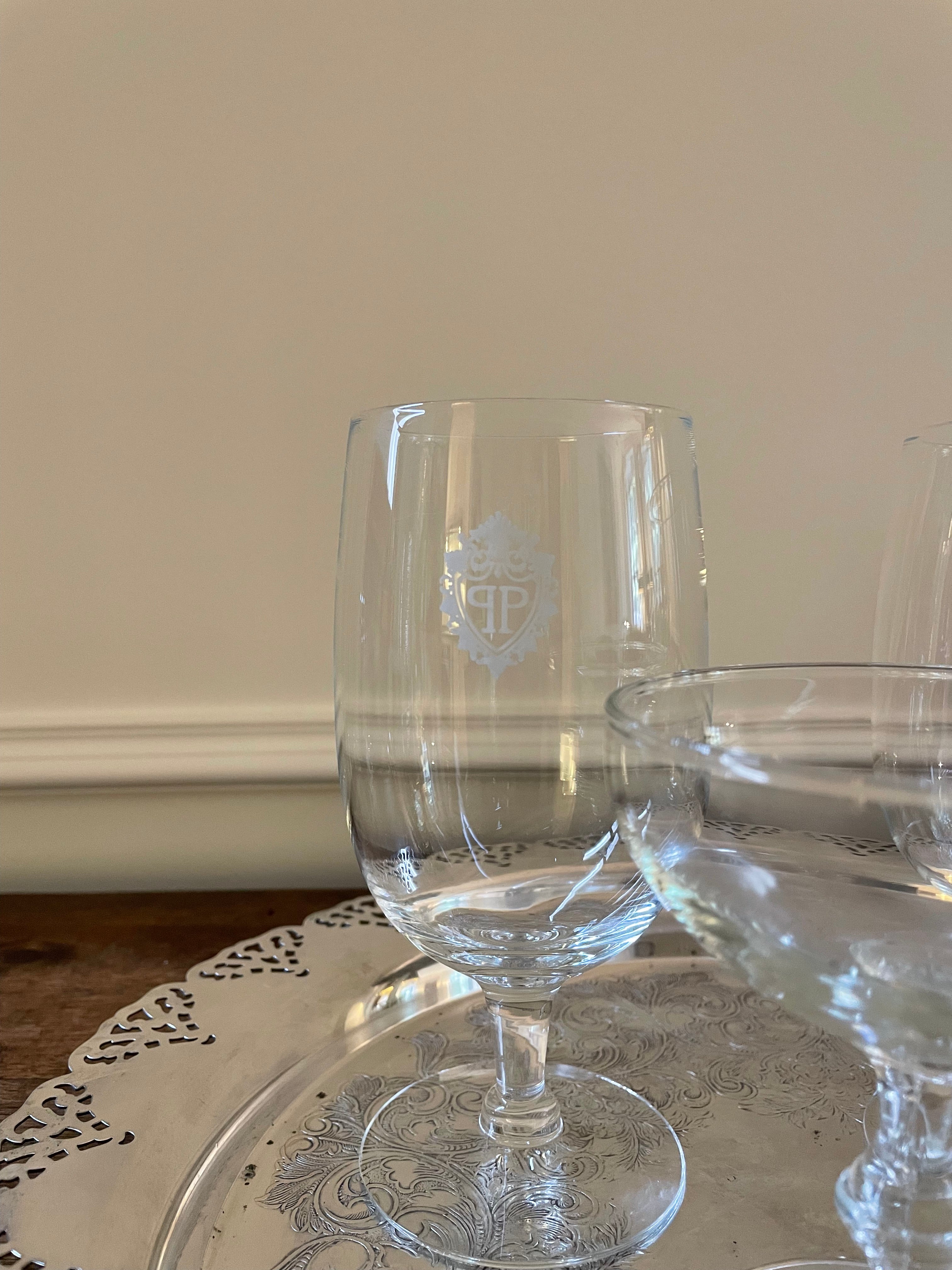 Plaza Hotel Glassware, Set of 3, Coupe (1), Pair Iced Beverage Glasses (2)