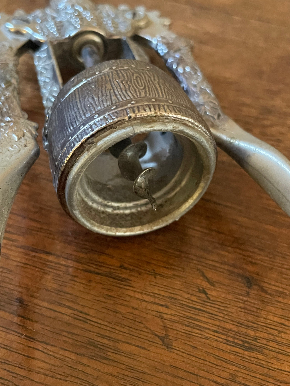 Vintage Ghidini “Botticello” Italian Grape & Wine Barrel Corkscrew, c. 1970s