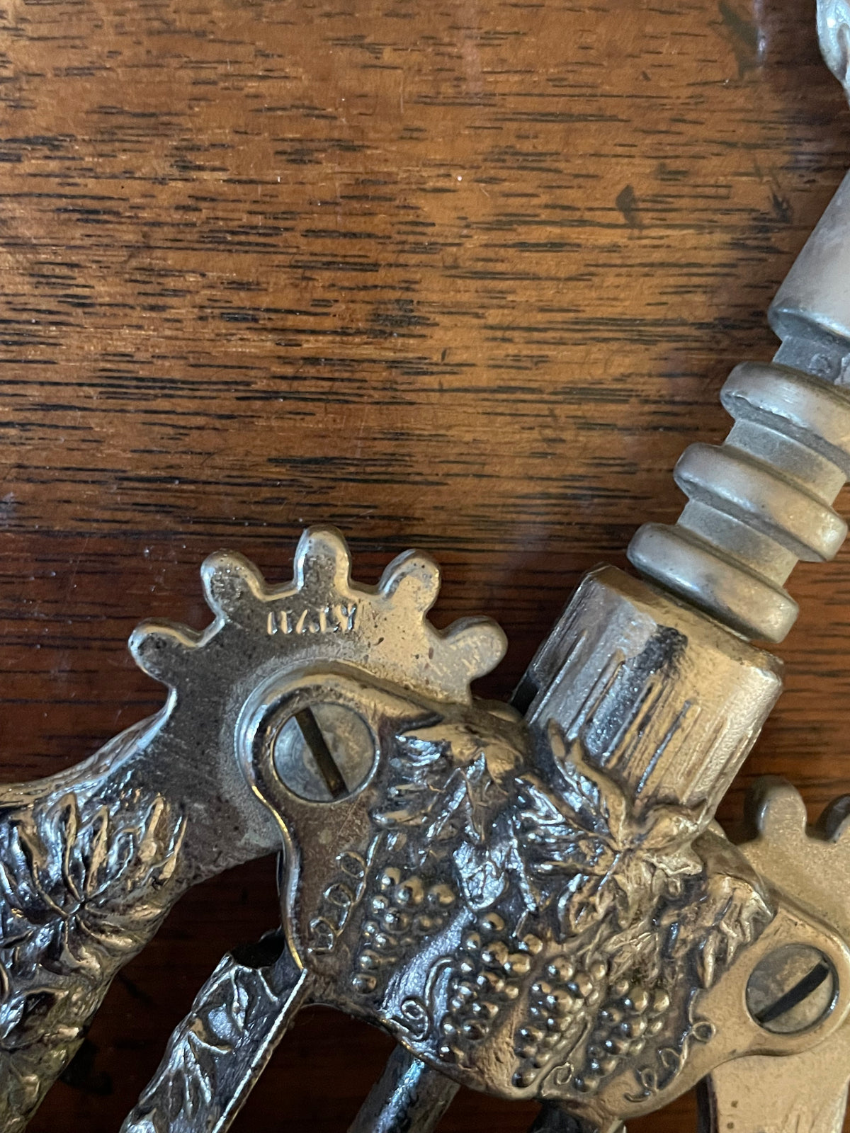 Vintage Ghidini “Botticello” Italian Grape & Wine Barrel Corkscrew, c. 1970s