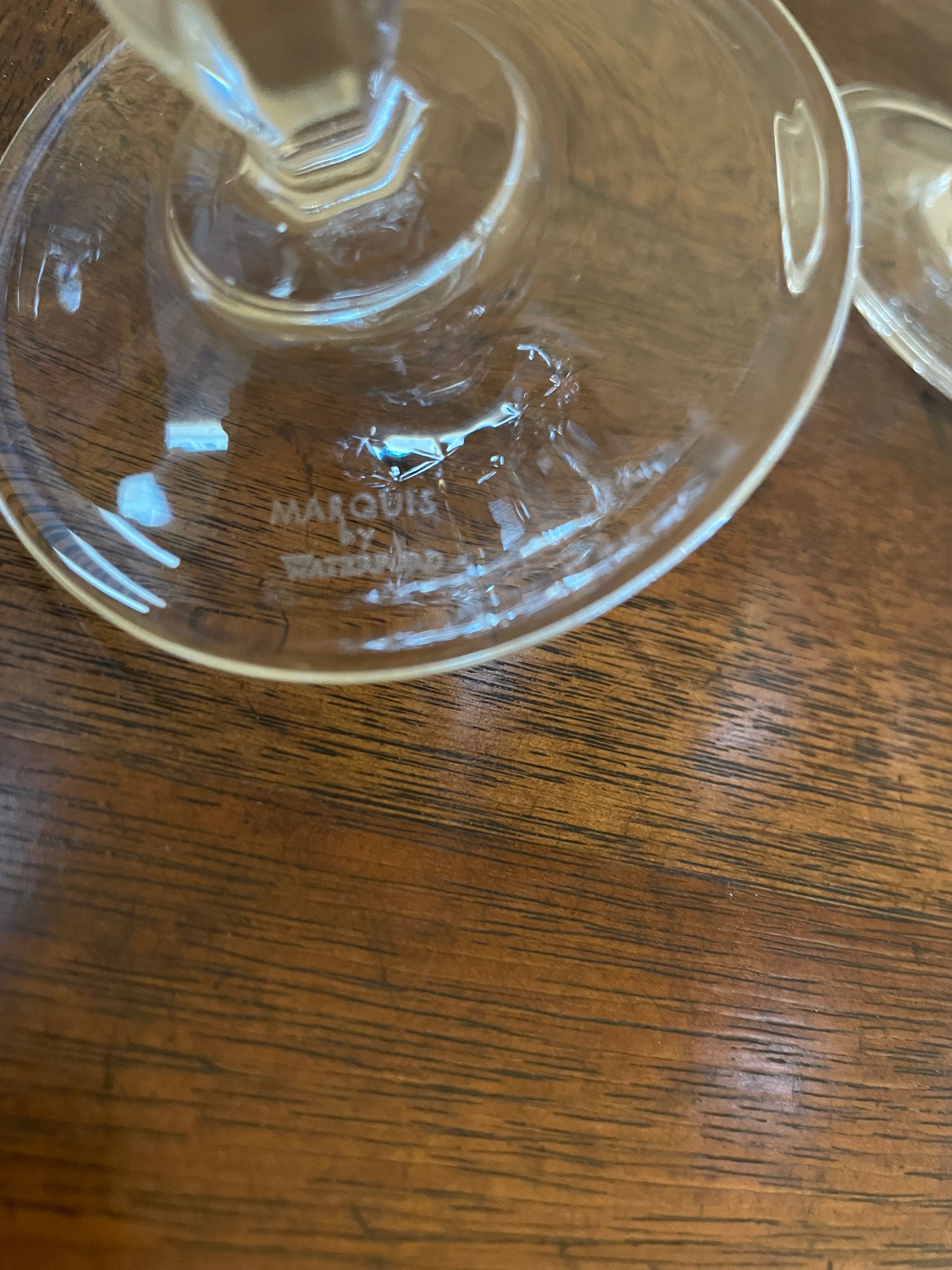 Set of 4 Marquis by Waterford Crystal Goblets, water or iced beverage size