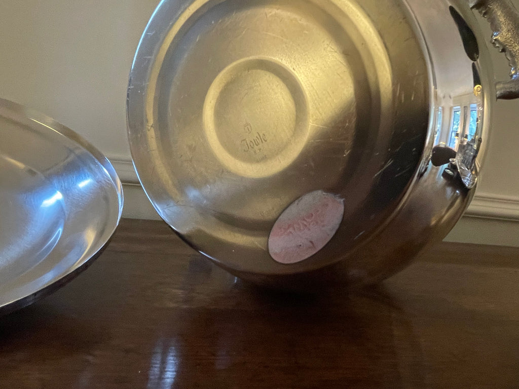 Vintage Towle “Grand Duchess” Silverplate Ice Bucket with Milk Glass Liner & Lid, Mid-20th Century