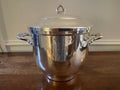Vintage Towle “Grand Duchess” Silverplate Ice Bucket with Milk Glass Liner & Lid, Mid-20th Century