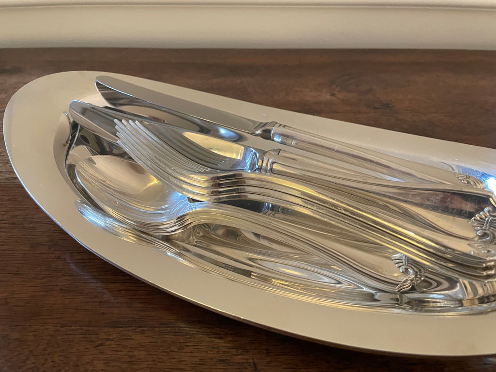 Vintage 1881 Rogers for Oneida “King James” Silverplate Flatware, Service for 4