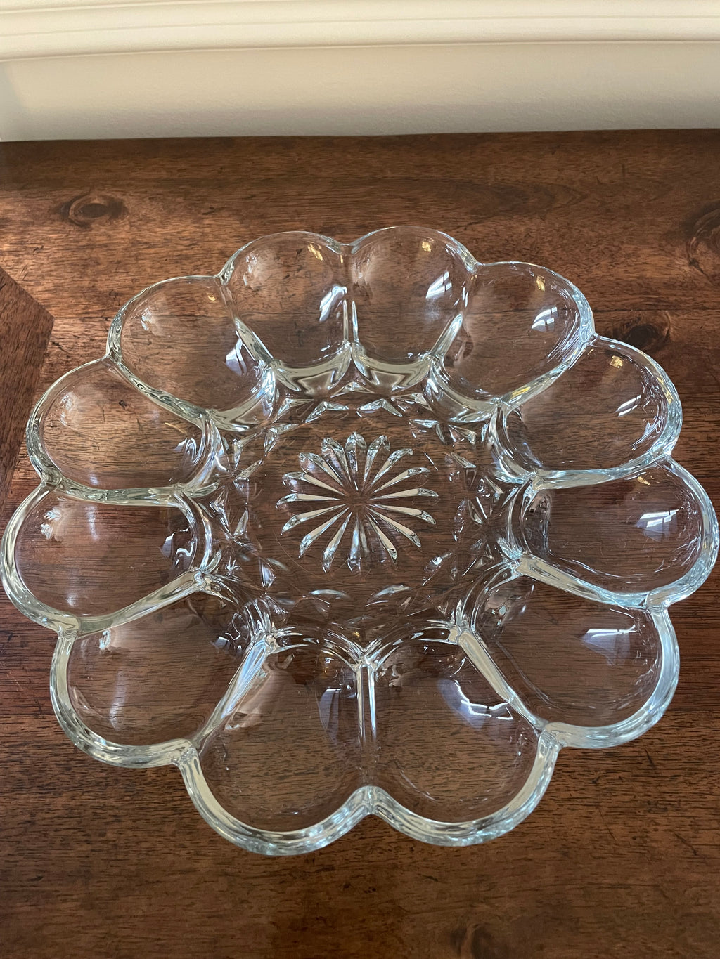Vintage Anchor Hocking “Fairfield” Glass Deviled Egg Plate
