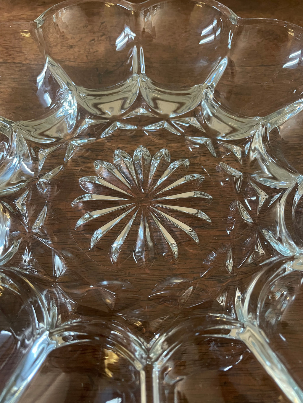 Vintage Anchor Hocking “Fairfield” Glass Deviled Egg Plate