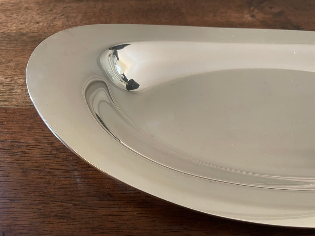 Vintage Wilcox “Roberta” Silverplate Oval Serving Tray, c. 1960s, 12.75 inches