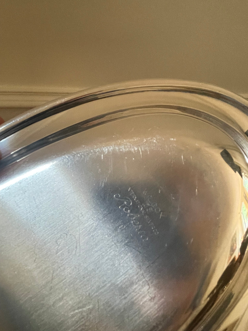 Vintage Wilcox “Roberta” Silverplate Oval Serving Tray, c. 1960s, 12.75 inches