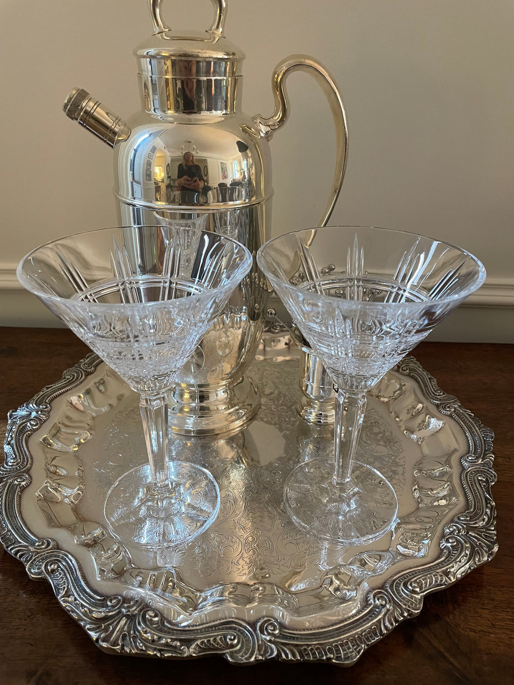 1958 C.W. Post College First Commencement Oversized Silverplate Cocktail Shaker, G. Balfour Co.