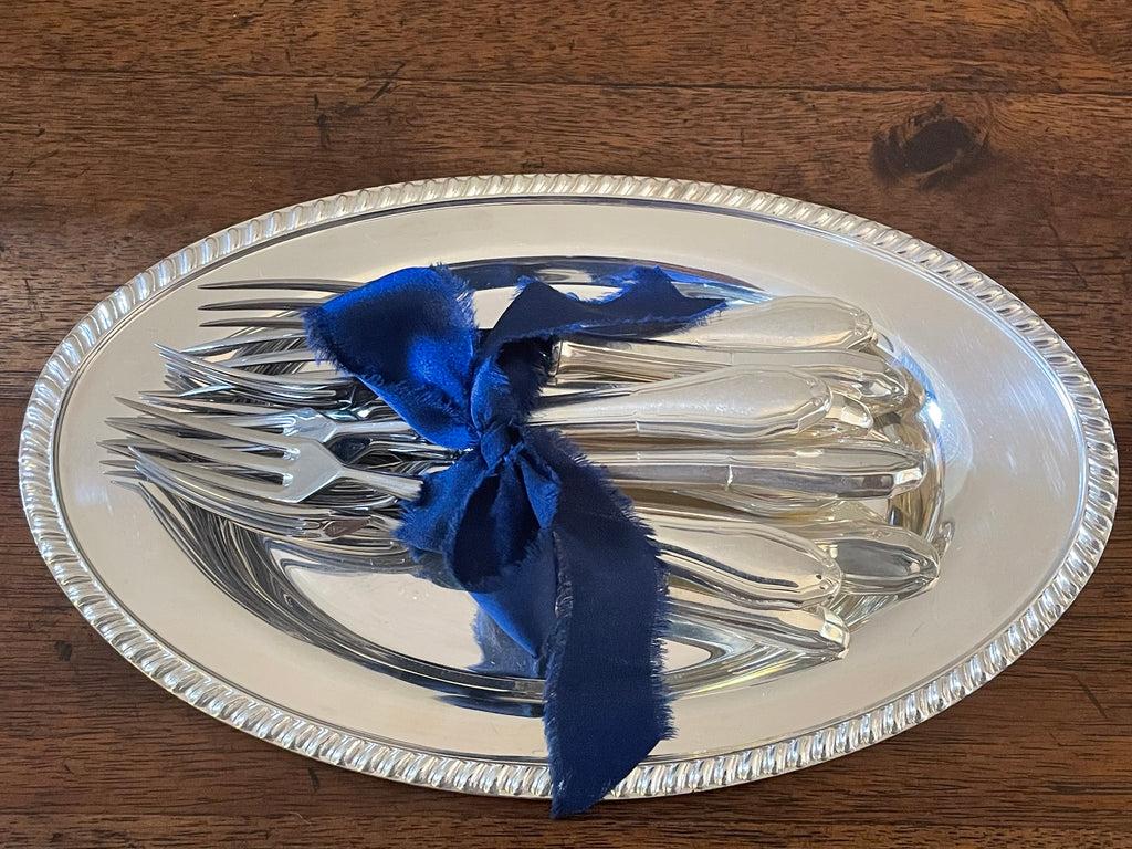 Mid-Century Brazilian Solid Silver Cocktail Forks by Abramo Eberle, Set of 10