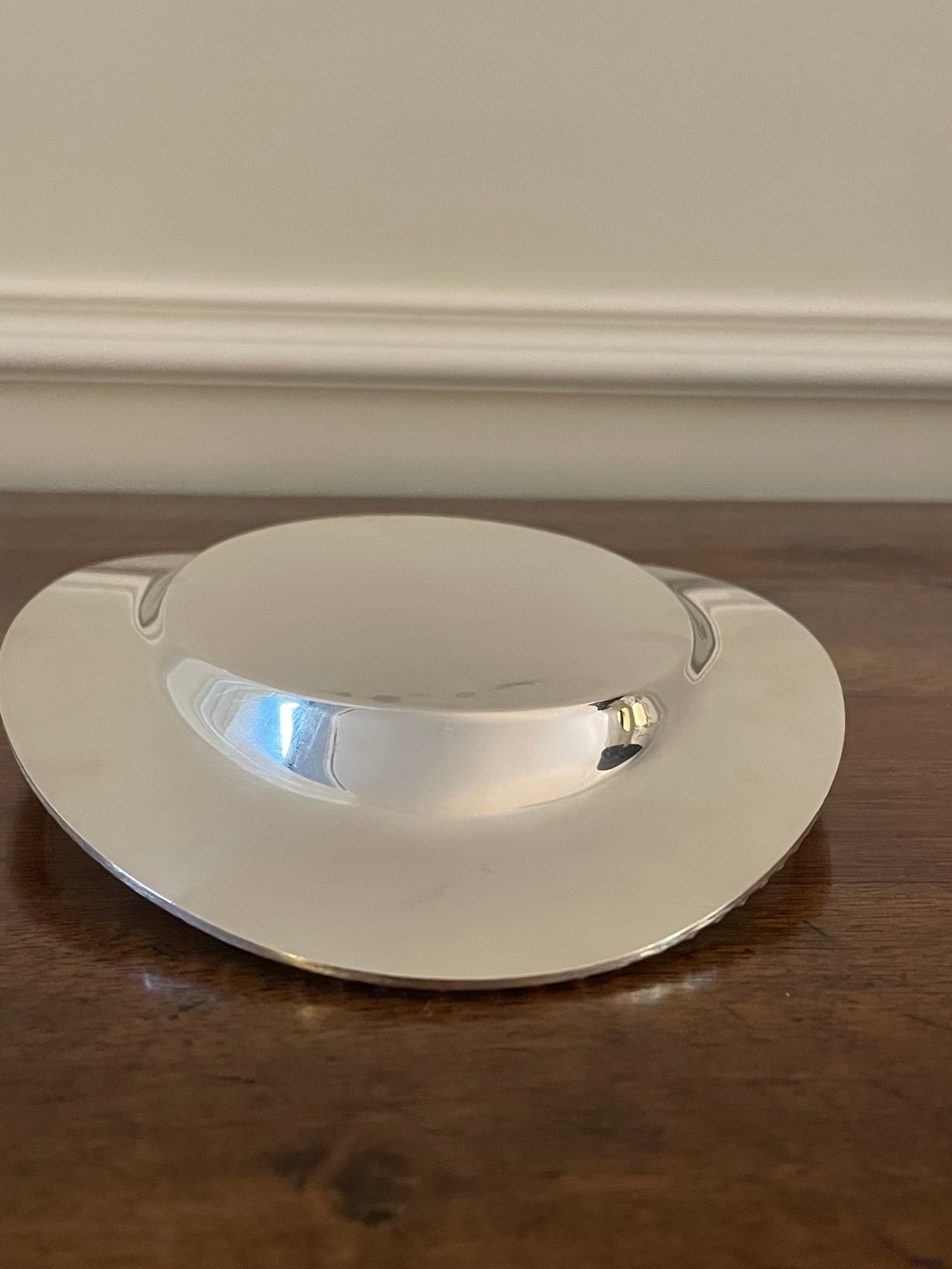 Vintage Crescent Silverplate Petite Oval Serving Tray