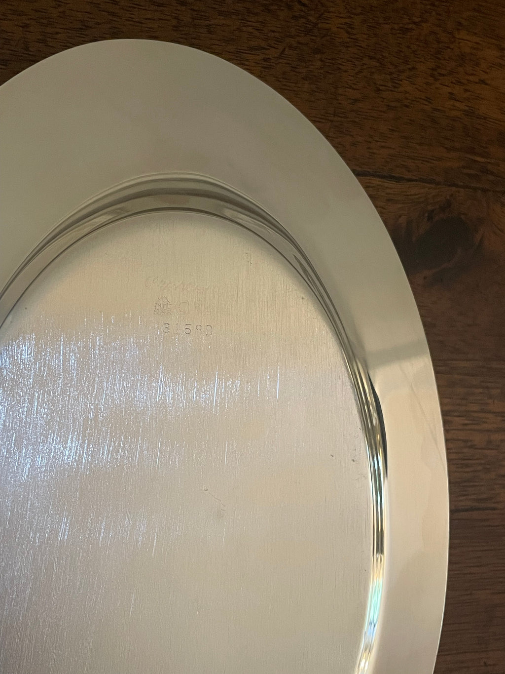 Vintage Crescent Silverplate Petite Oval Serving Tray