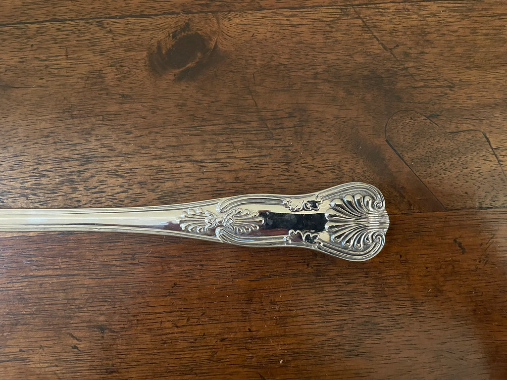Vintage Silver-Tone Pasta Server with Shell & Foliate Detail