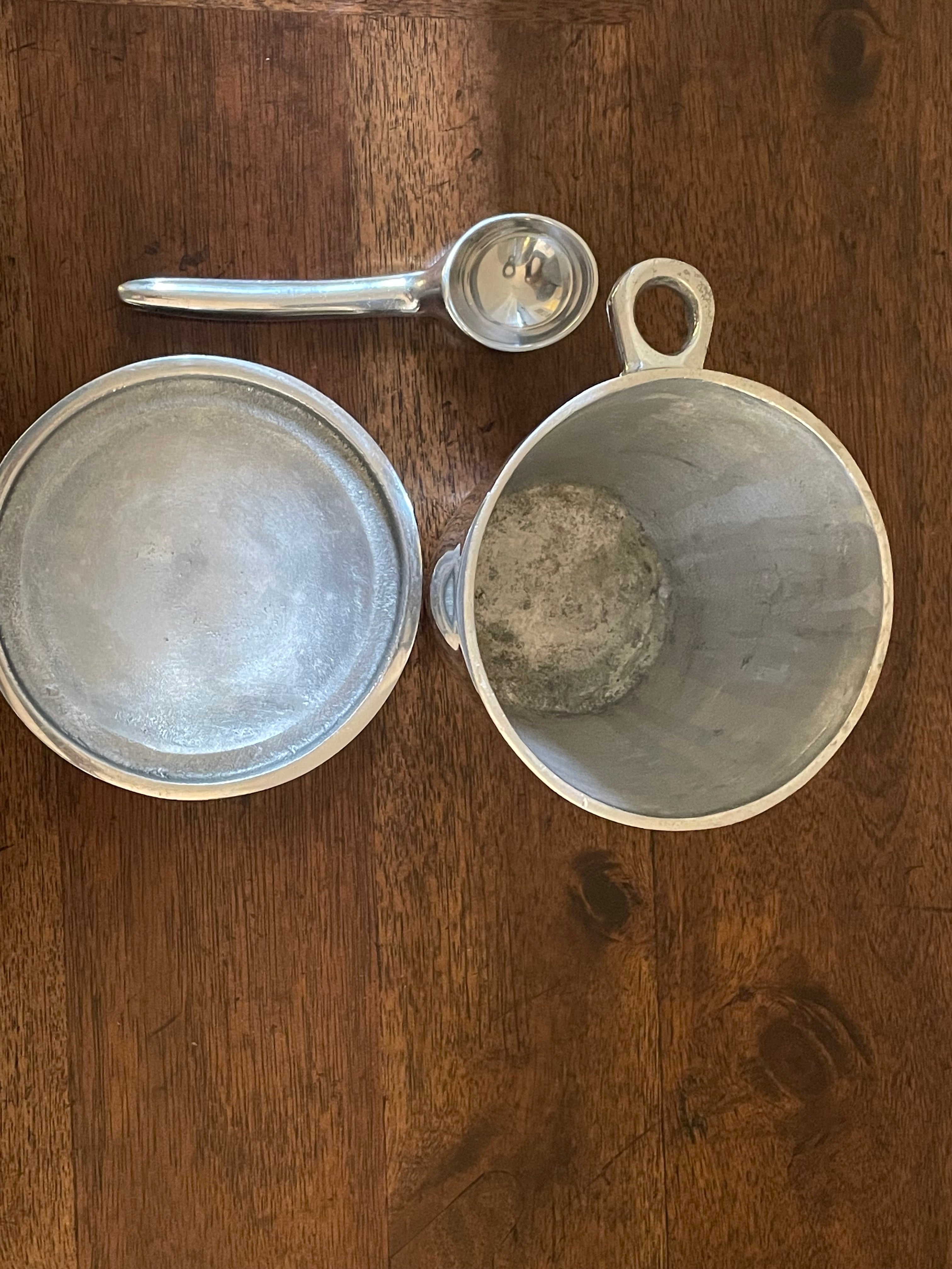 Lunares Aluminum Pint Ice Cream Cooler & Serving Set, 3 Pieces, Vintage