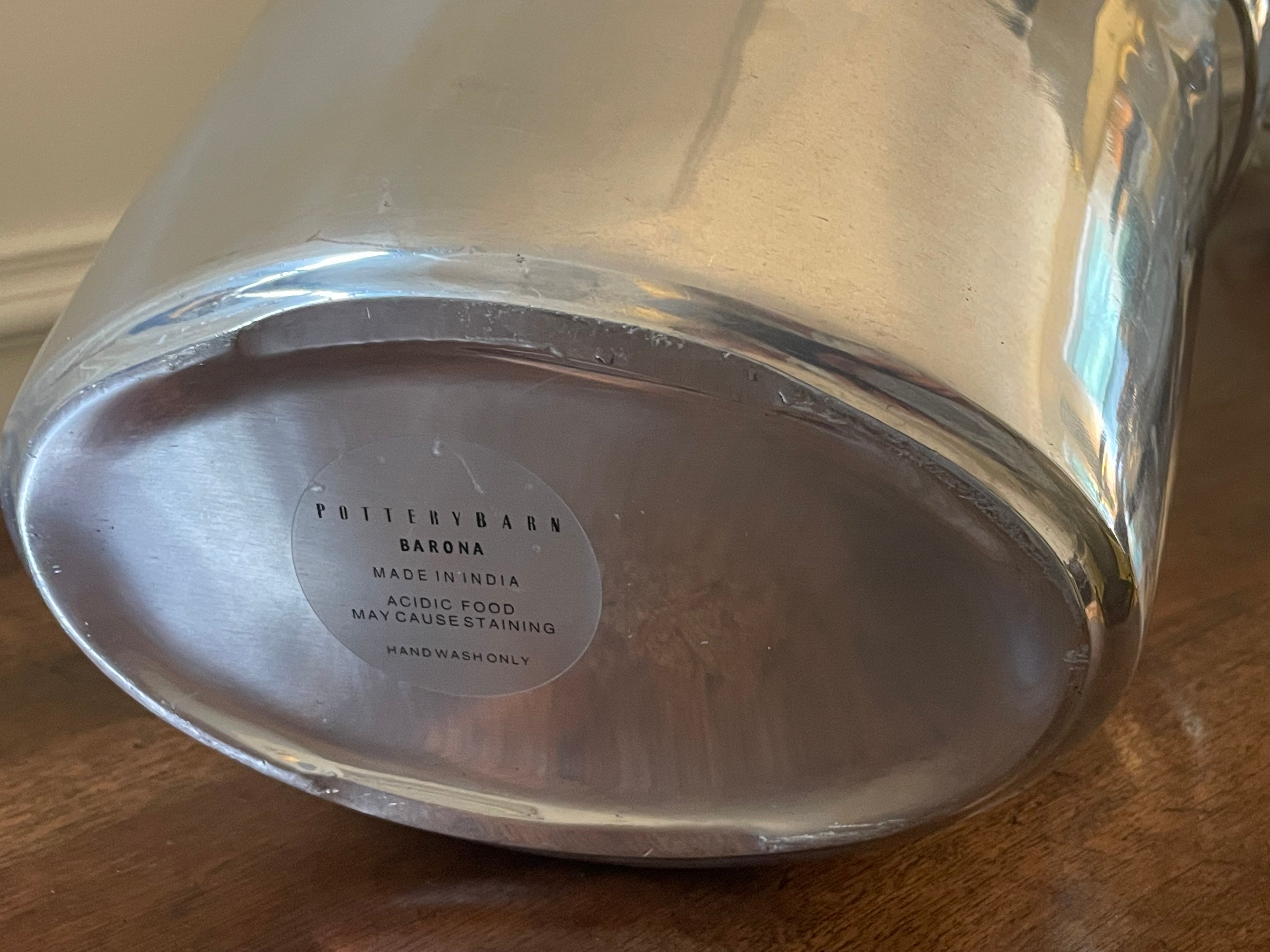 Vintage Pottery Barn Cast Aluminum Double Wine Cooler