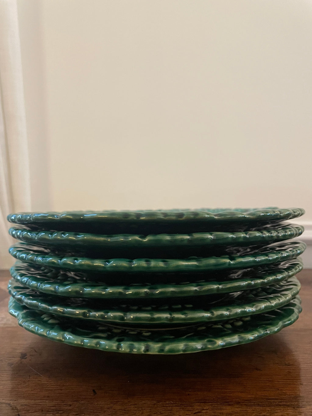 Vintage Grazia Deruta Italian Majolica Grape Plates, Set of 6