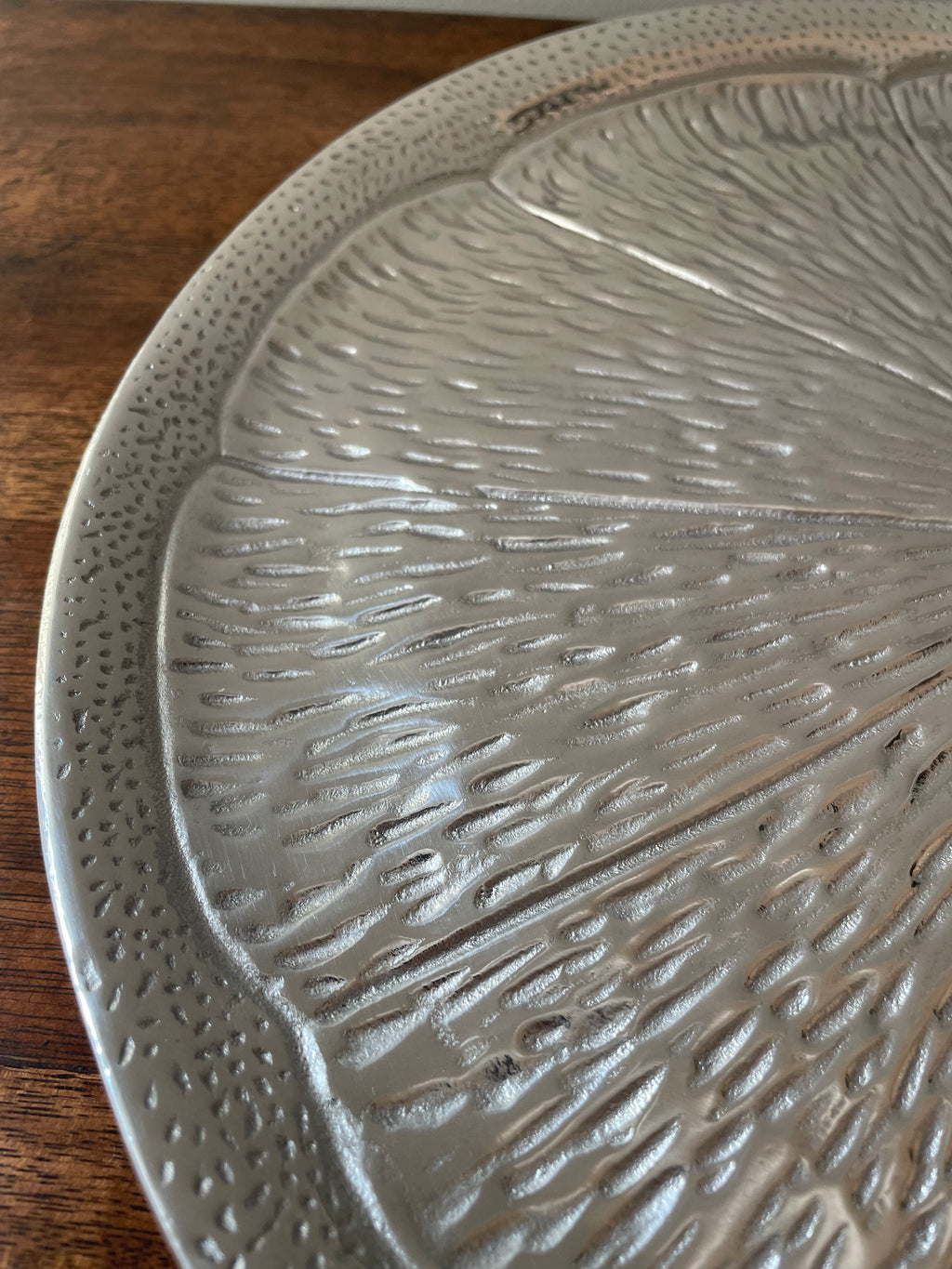 Mariposa Citrus Slice Recycled Aluminum Serving Platter, 14"