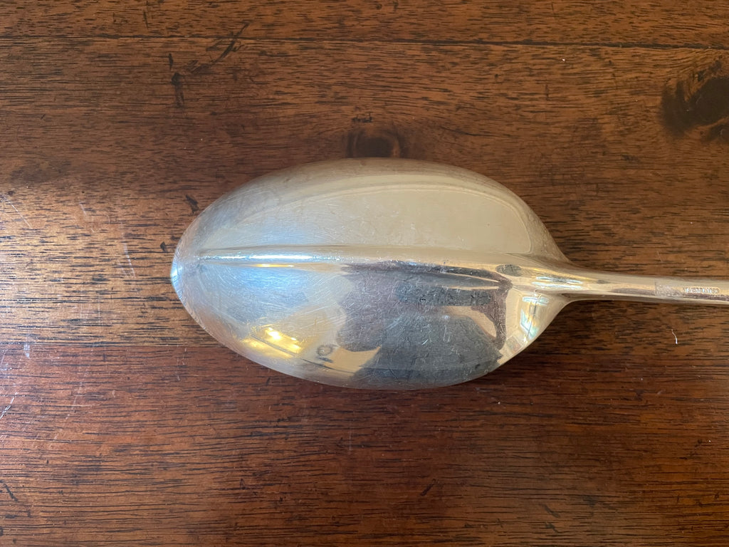 Vintage Gerity Oversized Silverplate Stuffing & Serving Spoon, 13"