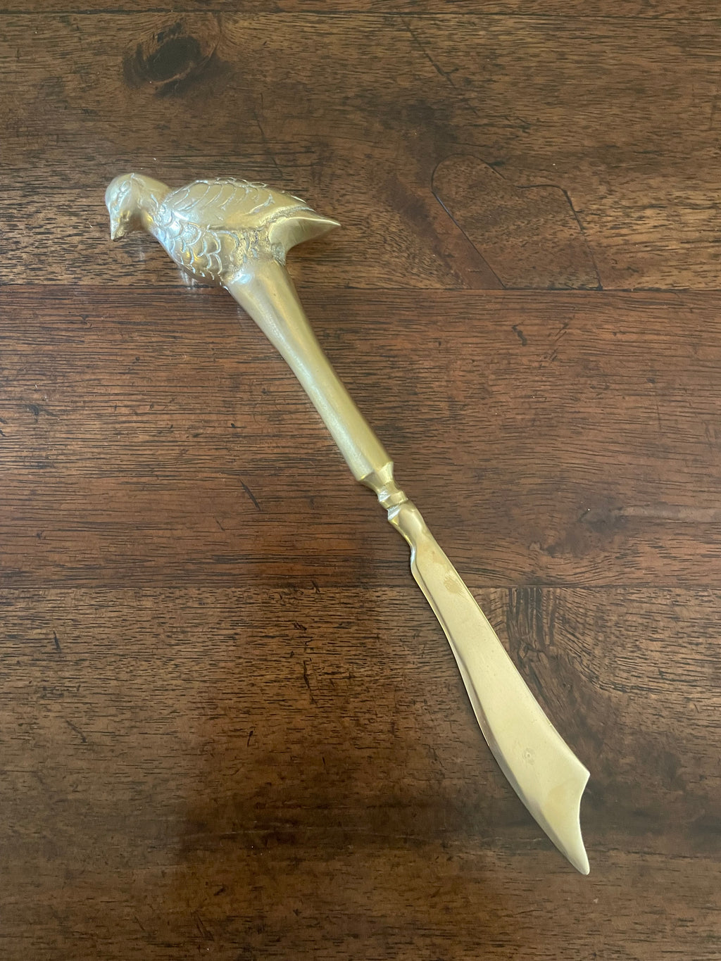 Solid Brass Bird Letter Opener, 9.5 inches