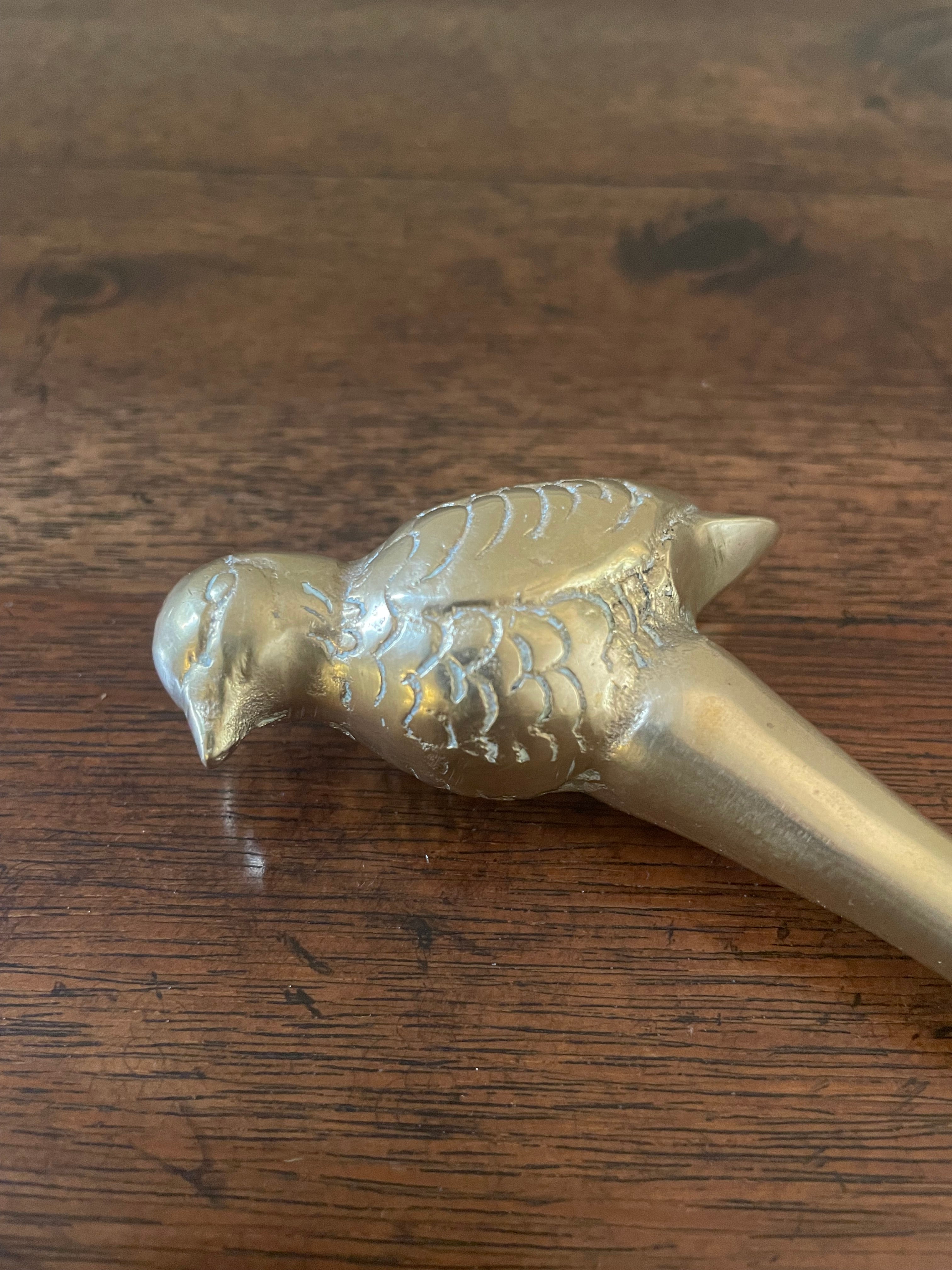 Solid Brass Bird Letter Opener, 9.5 inches