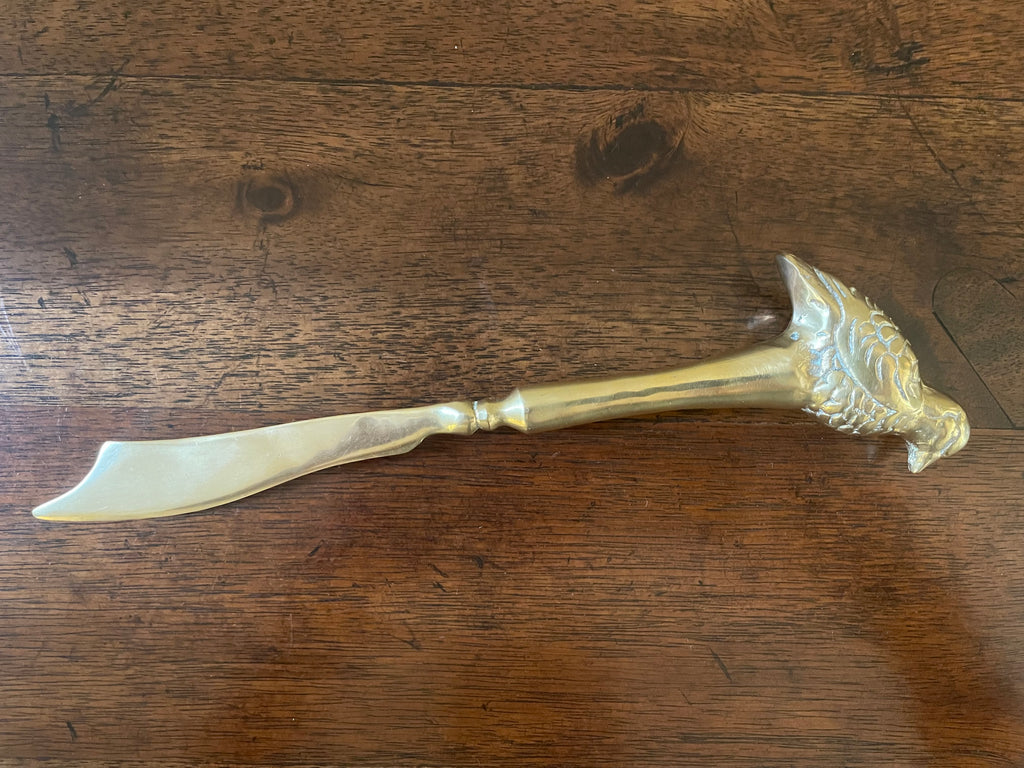 Solid Brass Bird Letter Opener, 9.5 inches