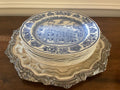 Antique 1931 Wedgwood Yale University Blue & White Dinner Plates, Set of 8