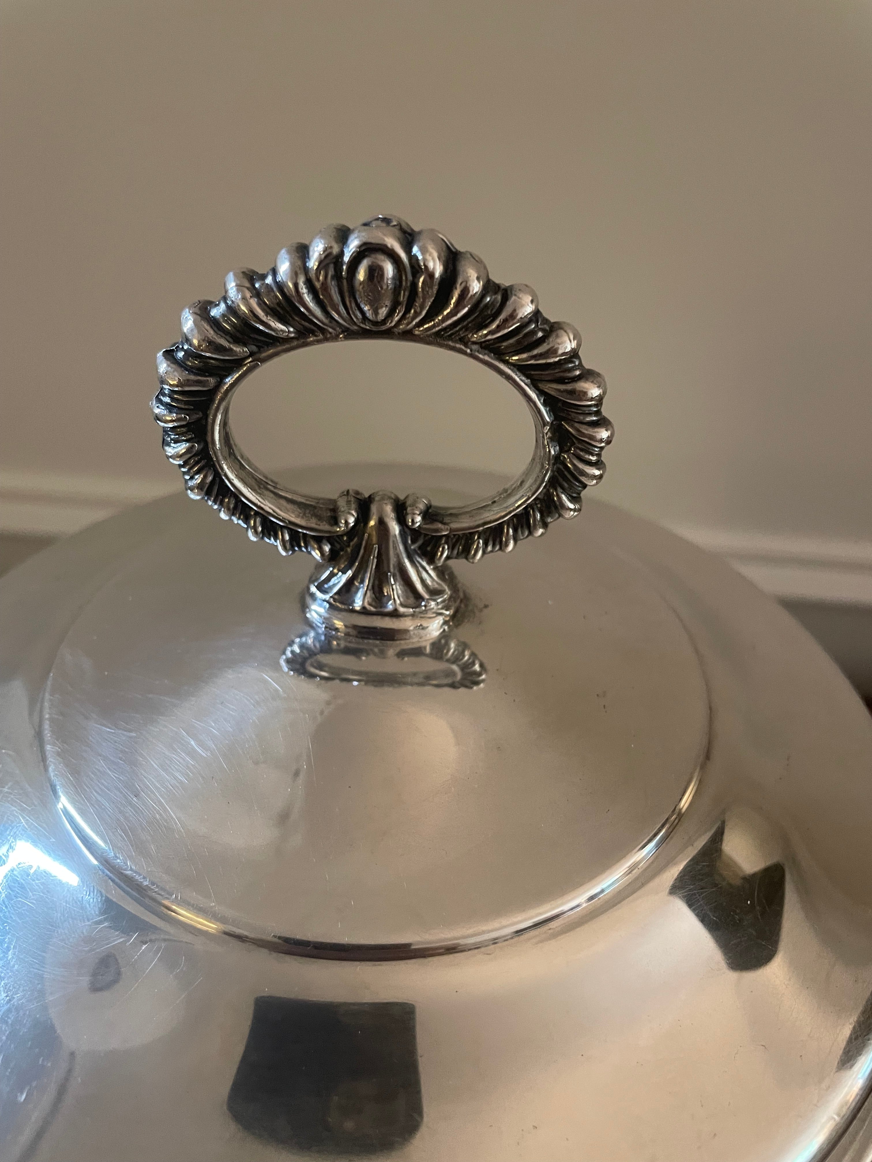 Vintage Amston No. 1610 Silverplate & Glass Ice Bucket, Mid-Century