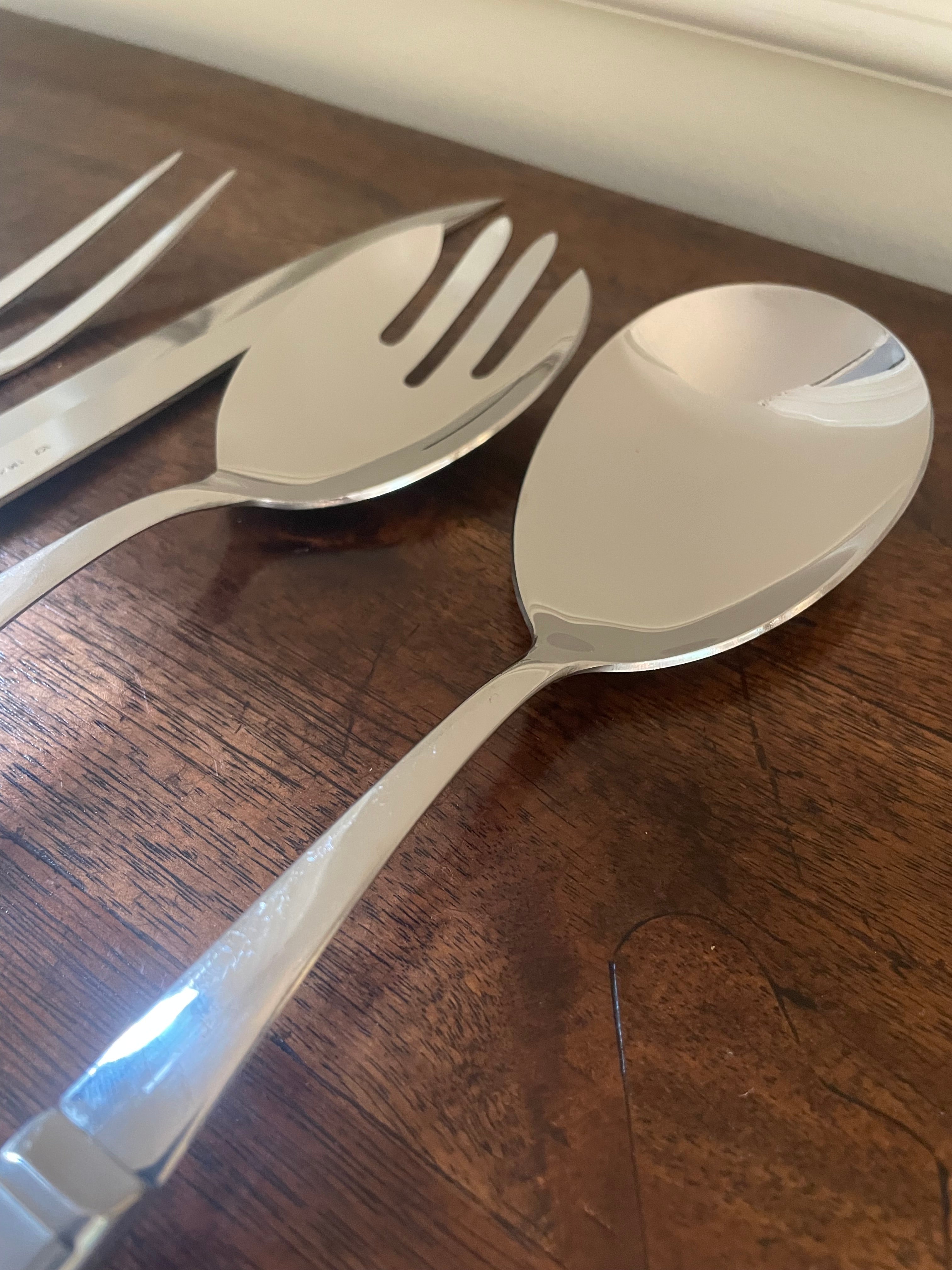 Mid-Century Imperial Oversized Stainless Steel Hostess Serving & Carving Set, USA, Set of 4