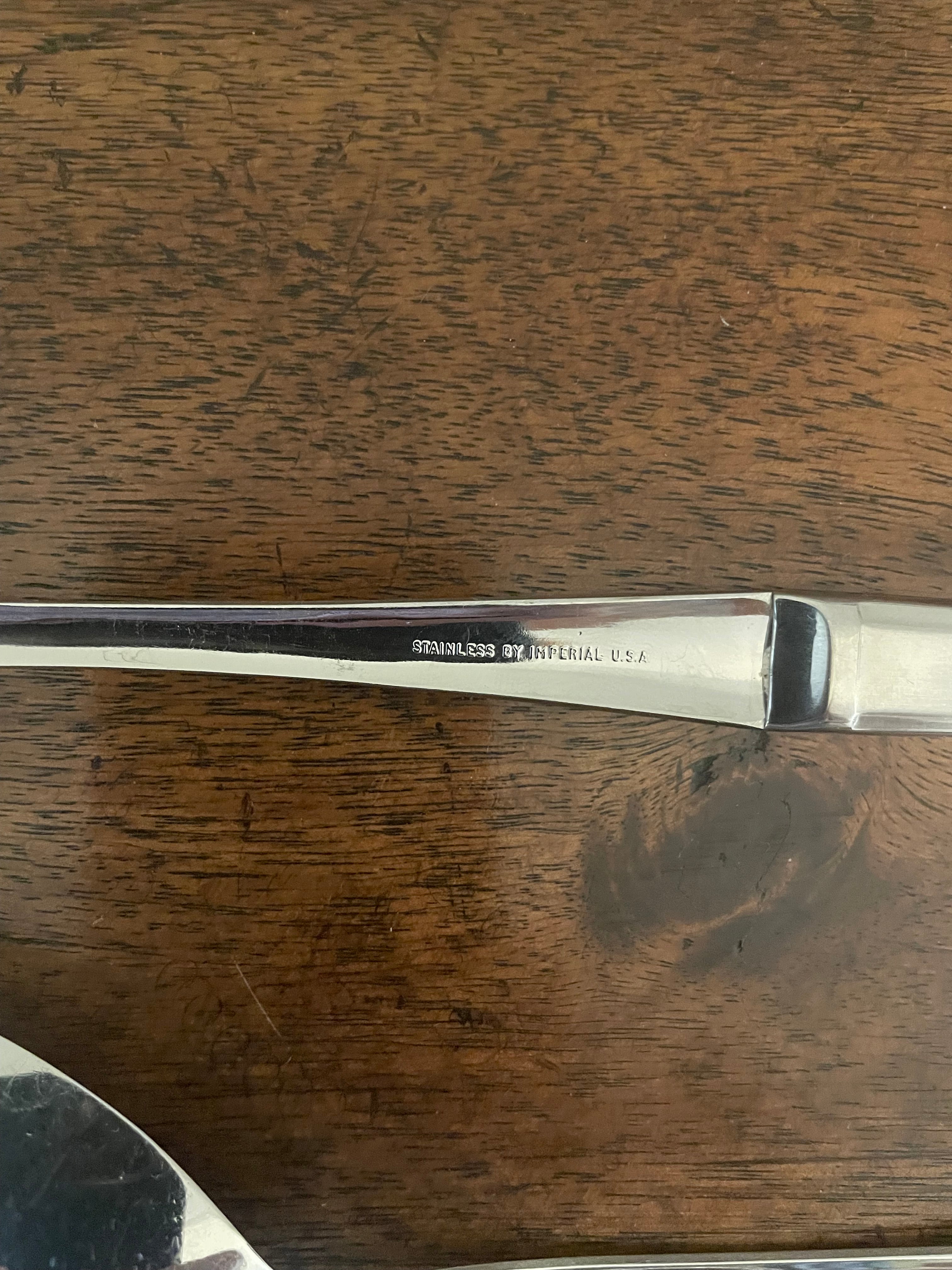 Mid-Century Imperial Oversized Stainless Steel Hostess Serving & Carving Set, USA, Set of 4