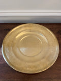 Vintage Unlacquered Brass Low Bowl / Catchall, 10 inches