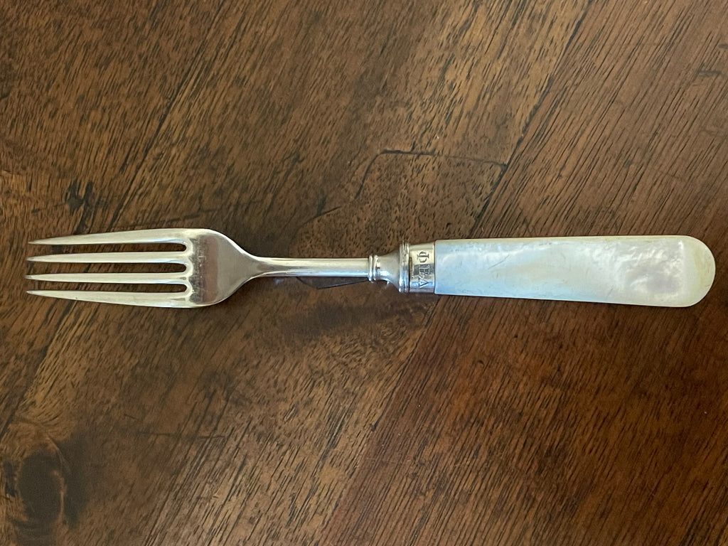 Antique Mother-of-Pearl & Sterling Flatware, Service for 10